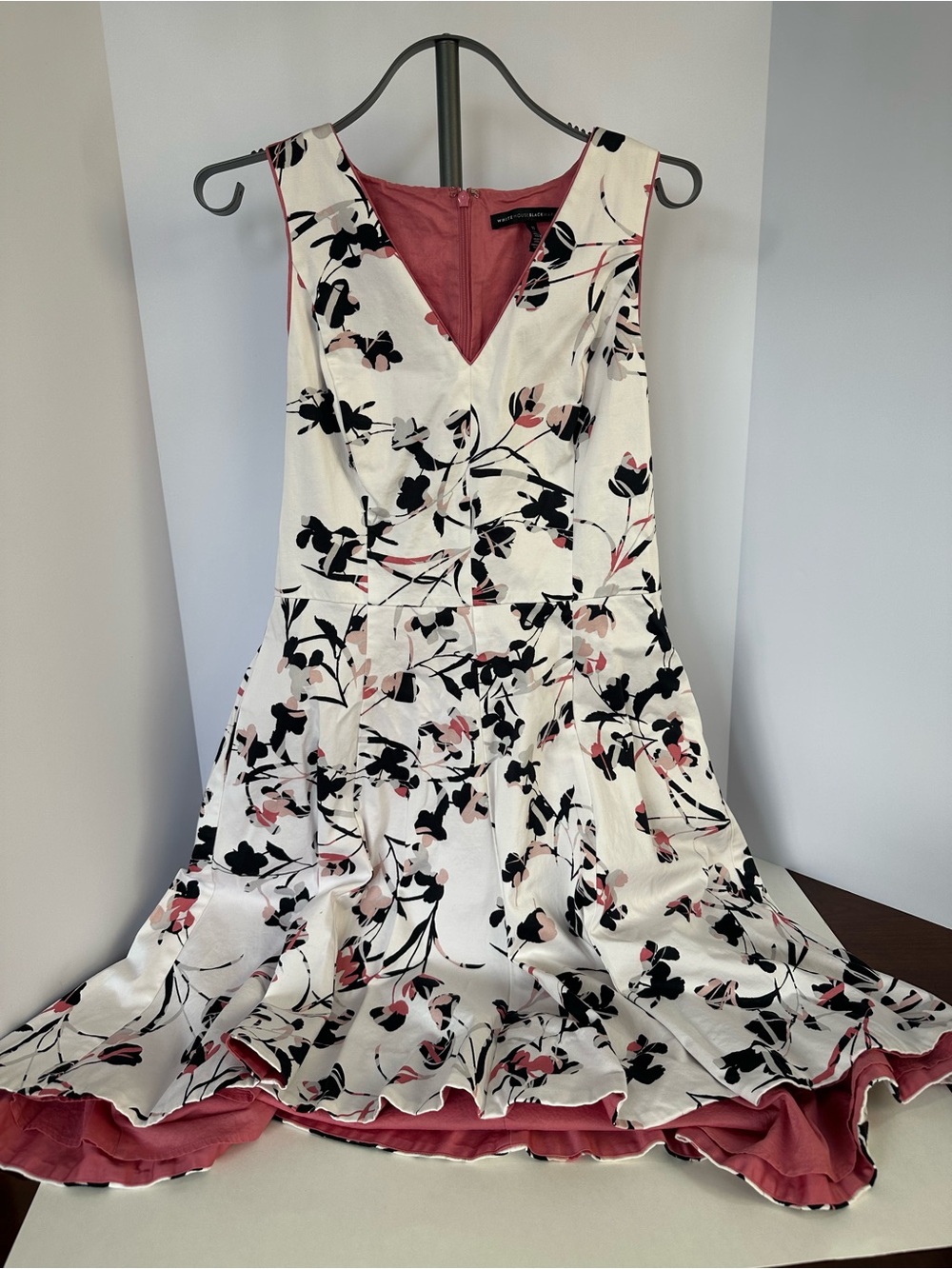 White House Black Market Floral Fit & Flare Dress Size 12